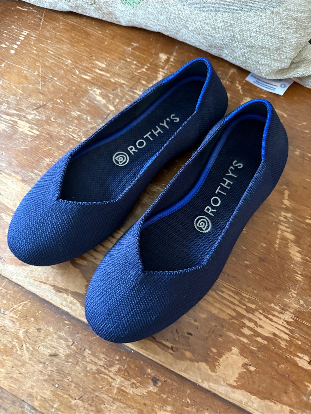 Rothy's Navy Knit Ballet Flats